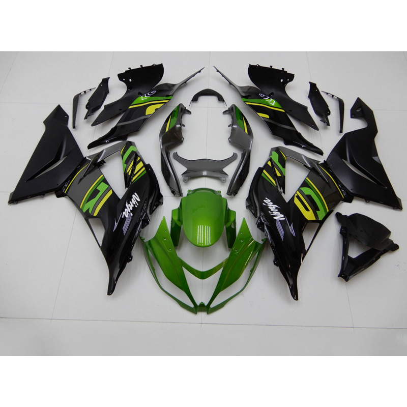 Carenado Completo Negro y Verde KAWASAKI ZX-6R 2013-2018