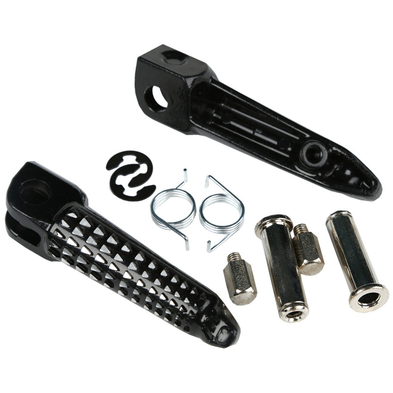 Estriberas delanteras negras KAWASAKI ZX10R ZX6R 2004 - 2011